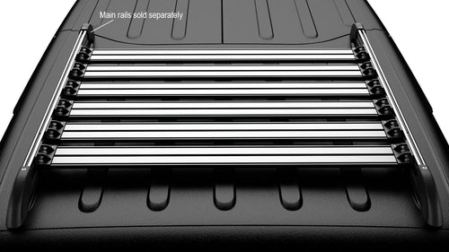 07-18 Wrangler JK 4 Door Nebo Roof Rack Cargo Slat Kit Silver 6-Piece TeraFlex