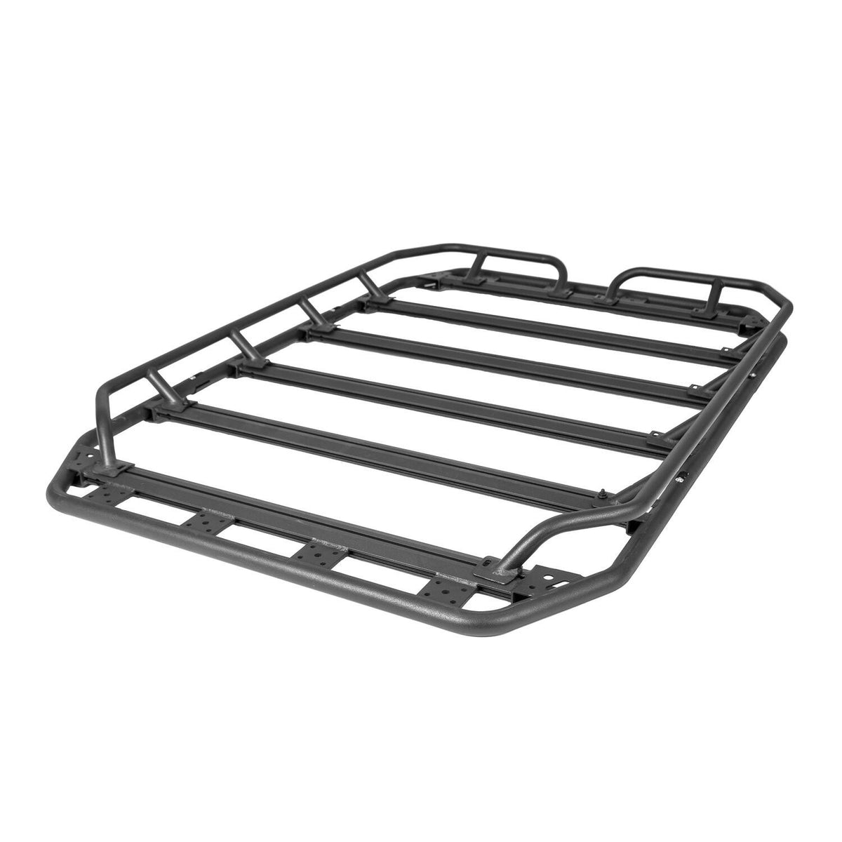 SRM300 60 Inch Long Flat Platform Rack With Hot Rod Rail Kit Textured Black Go Rhino