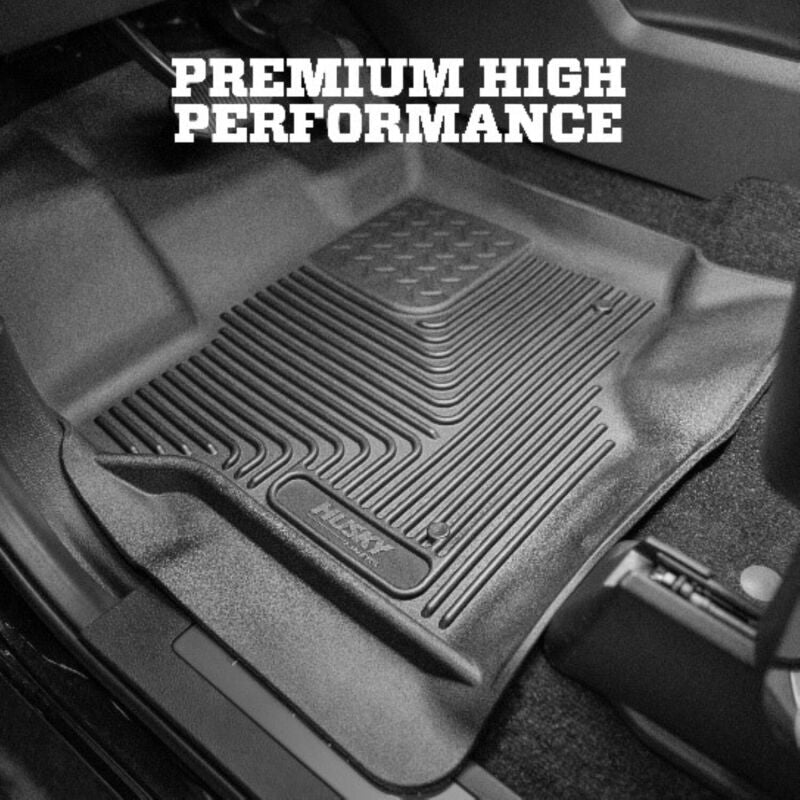Husky Liners 14-15 Chevy Silverado Double Cab X-Act Contour Black 2nd Row Floor Liners