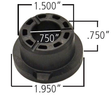 Delrin Control Arm Bushing 2.0 Inch Large OD 1.500 Small OD .75 Inch Id 1.00 OAL Ridetech