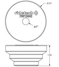 Bump Stop Embedded Washer Rubber 1.25 In Height Ridetech