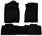 Husky Liners 07-12 Chevy Silverado/GMC Sierra Extended Cab WeatherBeater Combo Black Floor Liners