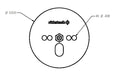 Air Spring Patten Plate W/ 7/16 Nut Centered 1/8 Inch Thick X 5.5 Inch O.DRaw Ridetech