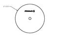 Air Spring Patten Plate Centered 1/8 Inch Thick X 5.5 Inch O.DPowder Coated Black Ridetech