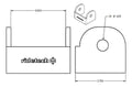 Large Rod End Bracket 3 Inch Wide Mustang Ridetech