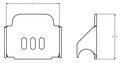 Lower Air Spring Mount For 2 Inch Tube 1/4 Inch Mild Steel 2.5 x 5.5 x 7.5 Inch Ridetech