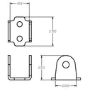 Bolt-On Panhard Bar Frame Bracket Powder Coated Black Ridetech