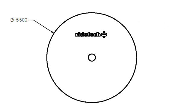 A079X No P-Coat Pattern Plate W/ Center Hole 1/8 Inch Mild Steel 5.5 Inch OD W/out Powder Coat Ridetech
