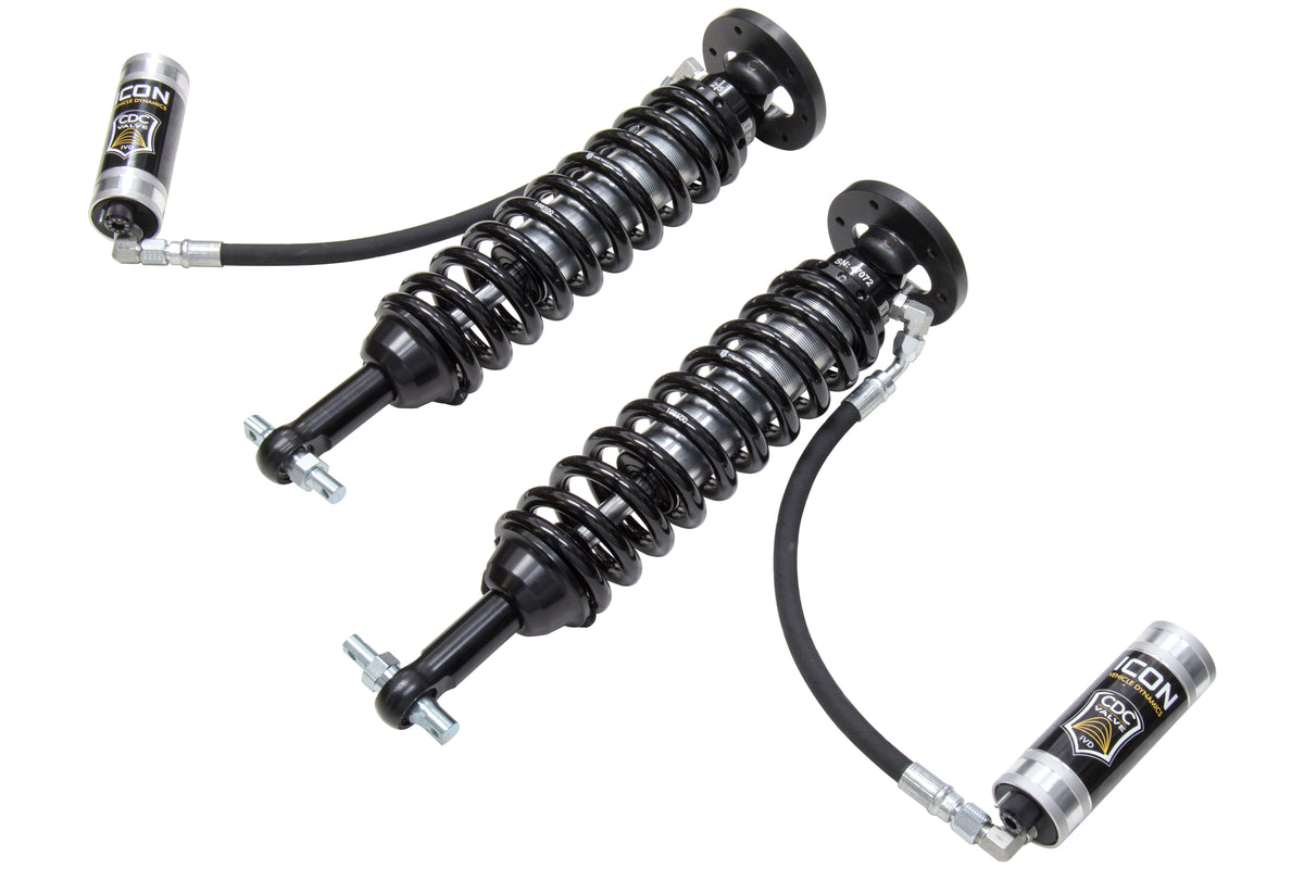2014 Ford F-150 4WD 1.75-2.63 Inch Lift Front V.S. 2.5 Series Coilover Kit Remote Reservoir W/ CDCV Icon Vehicle Dynamics