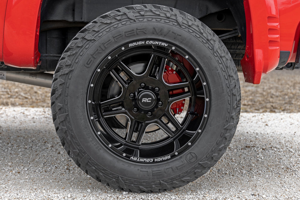 92 Series Wheel Machined One-Piece Gloss Black 20x12 8x170 -44mm Rough Country