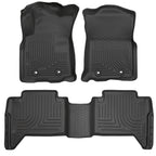 Weatherbeater - Front and 2nd Seat Floor Liners Black 18-23 Toyota Tacoma Husky Liners