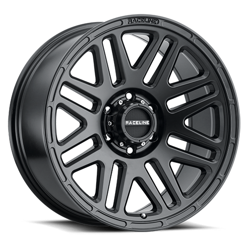 Aluminum Wheels 20x9 Outlander 944B Satin Black 18 Offset 6 on 139.7 Bolt Pattern 106.1 Bore Raceline