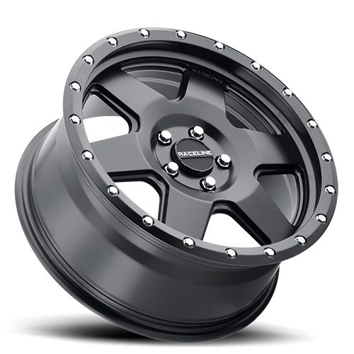 Aluminum Wheels 17x8 Boost 946B Satin Black 6 Spoke 35 Offset 5 on 110 Bolt Pattern 72.62 Bore Raceline