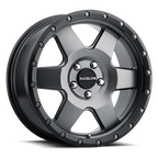 Aluminum Wheels 18x9 Boost 946G Satin Gunmetal Gray 6 Spoke 12 Offset 5 on 139.7 Bolt Pattern 107.95 Bore Raceline