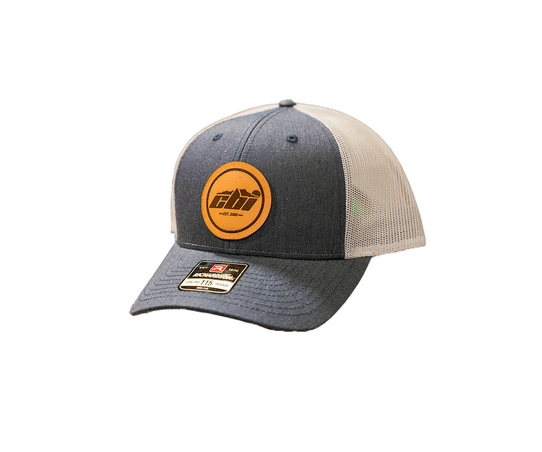 CBI Round Leather Patch Hat | Navy Heather