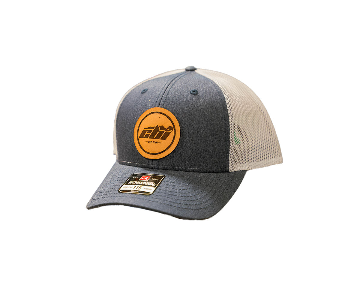 CBI Round Leather Patch Hat | Navy Heather