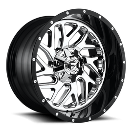 Aluminum Wheels 20X10 Triton D211 8 On 180 Chrome/Gloss Black Lip 124.2 Bore -19 Offset Mesh Spoke Fuel Off Road Wheels