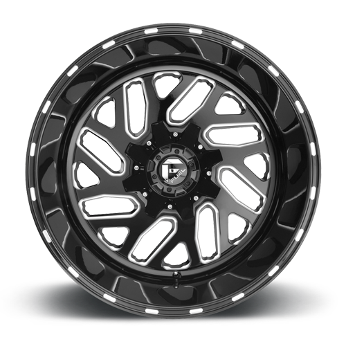 Aluminum Wheels 26X12 Triton D581 8 On 180 Gloss Black Milled 124.2 Bore -44 Offset Mesh Spoke Fuel Off Road Wheels
