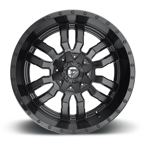 Aluminum Wheels 18X9 Sledge D596 5 On 139.7/5 On 150 Matte Black/Gloss Black Lip 110.1 Bore 20 Offset Fuel Off Road Wheels