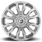 Aluminum Wheels 20X10 Blitz D693 8 On 165.1 Brushed Gunmetal Gray Tinted Clear 125.1 Bore -18 Offset Multi Spoke Fuel Off Road Wheels