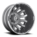 Dually Wheels 20X8.25 Blitz Dually D693 8 On 200 Brushed Gunmetal Gray Tinted Clear 142 Bore -227 Offset Multi Spoke Outer Dually Fuel Off Road Wheels