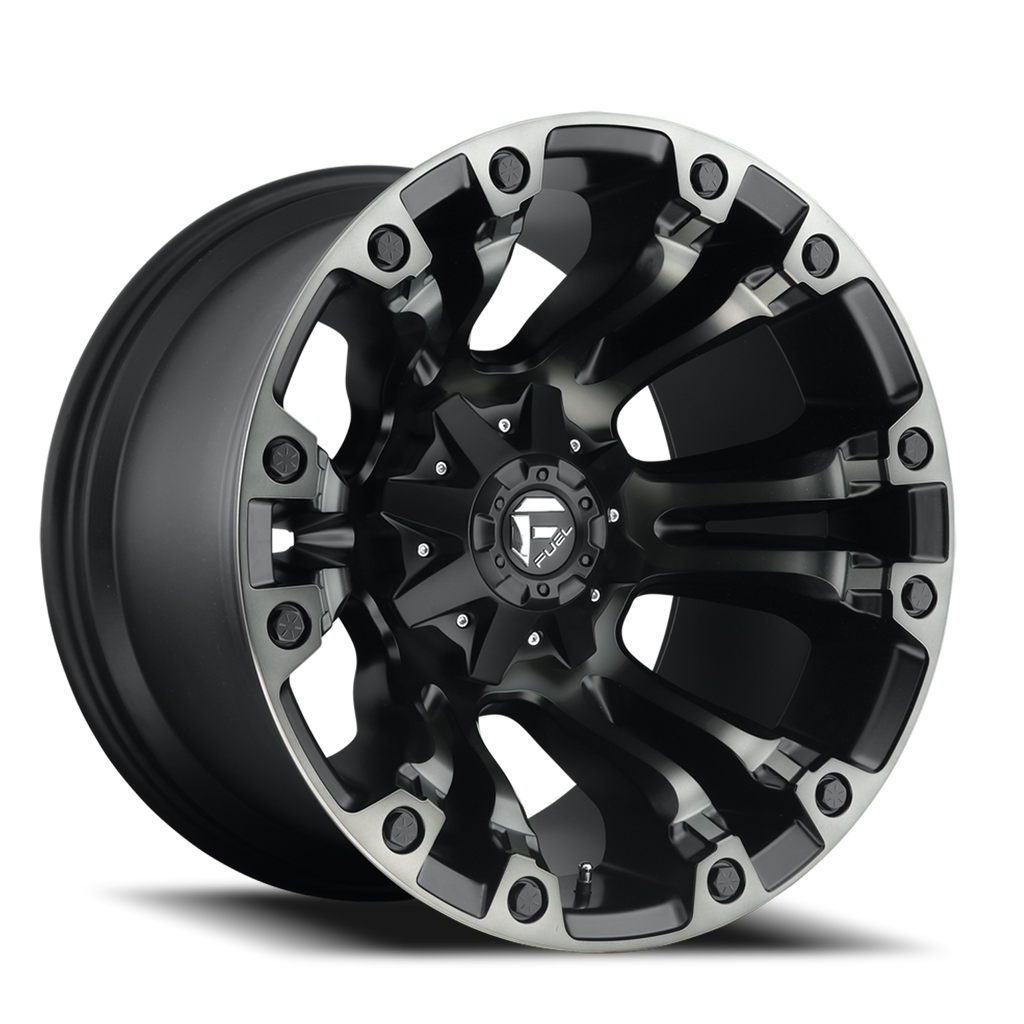 Aluminum Wheels 18X9 Vapor D851 8 On 170 Matte Black Gray Tint 125.1 Bore -12 Offset Fuel Off Road Wheels