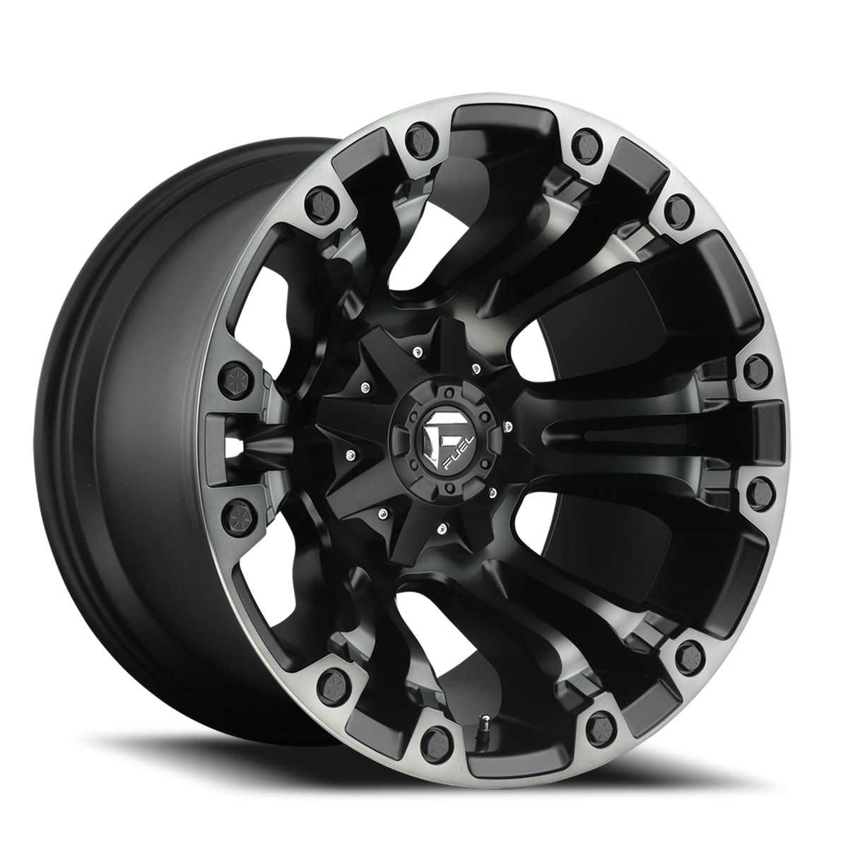Aluminum Wheels 18X9 Vapor D851 8 On 170 Matte Black Gray Tint 125.1 Bore 1 Offset Fuel Off Road Wheels