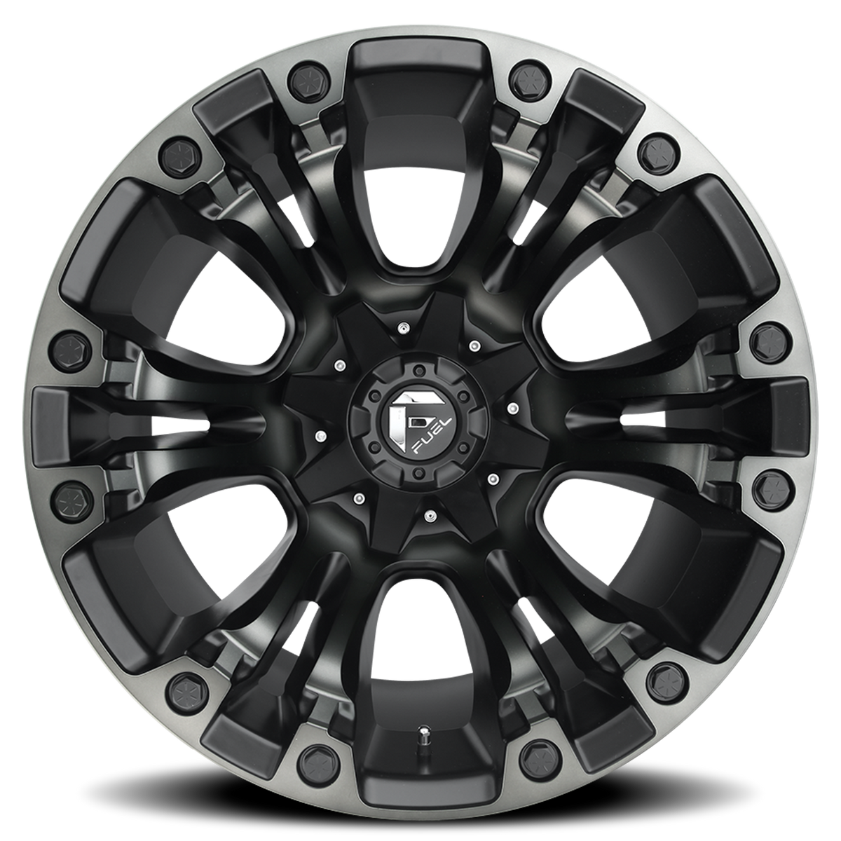Aluminum Wheels 18X9 Vapor D851 8 On 180 Matte Black Gray Tint 124.2 Bore 20 Offset Fuel Off Road Wheels