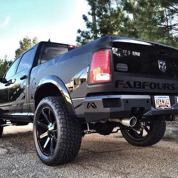 FabFour 09-18 RAM 1500/10-18 RAM 2500/3500(19 CLASSIC)HEAVY DUTY PREMIUM SENSOR REAR BUMPER MATTE BLACK