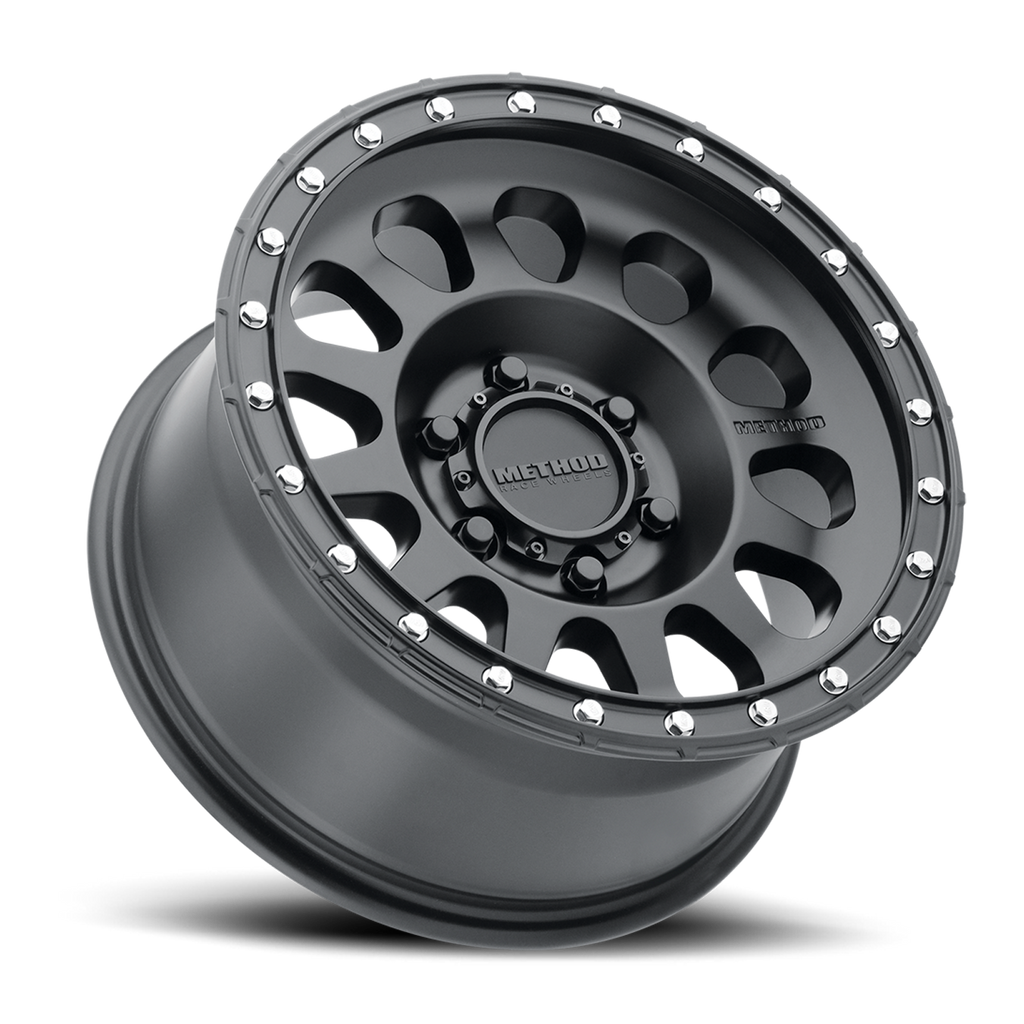 Aluminum Wheels 18x9 MR315 Bolt Pattern 6 On 139.7 Offset 18 Lip Size 1.65 Matte Black MB Method