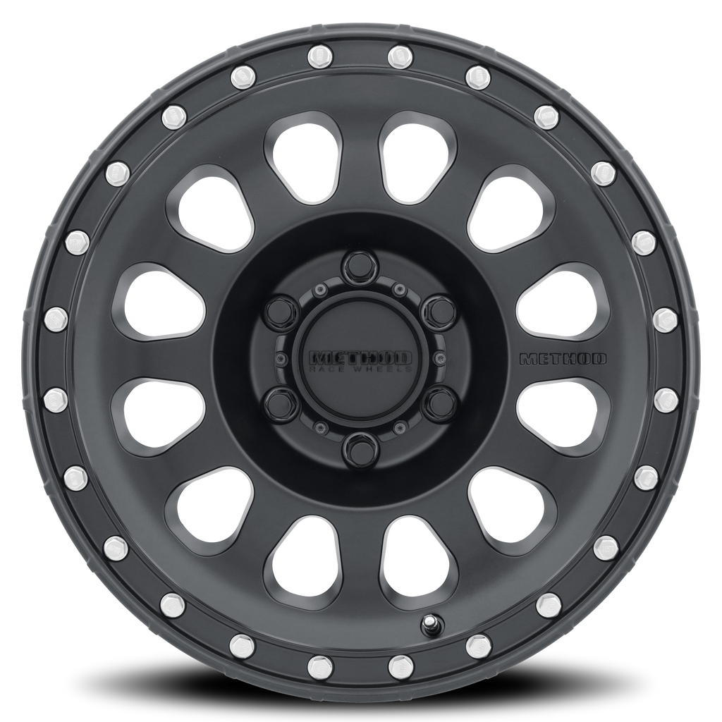 Aluminum Wheels 18x9 MR315 Bolt Pattern 6 On 139.7 Offset 18 Lip Size 1.65 Matte Black MB Method