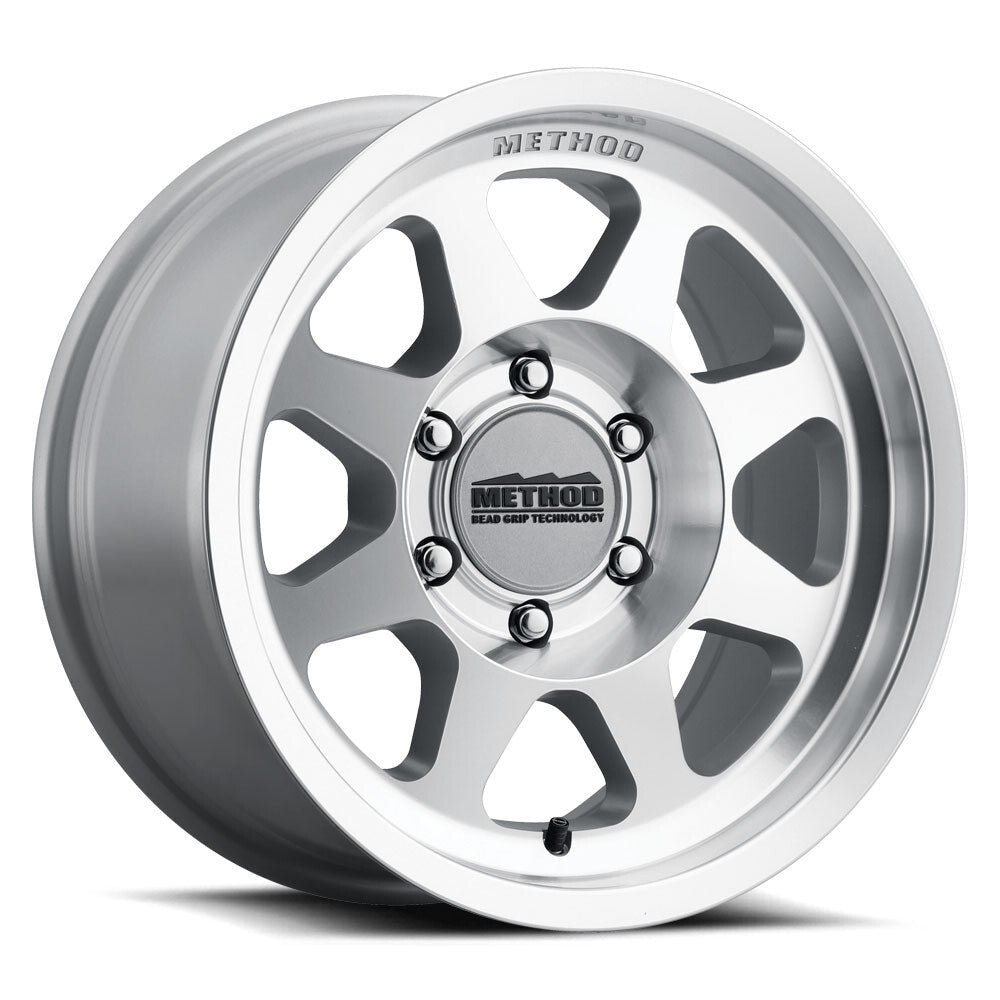 MR701 Bead Grip, 17x8.5, 0mm Offset, 8x6.5, 130.81mm Centerbore, Machined Clear Coat, Method Race Wheels