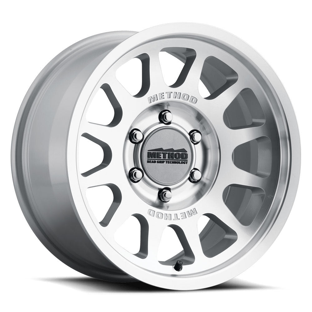 MR703 Bead Grip, 20x9, 0mm Offset, 6x5.5, 106.25mm Centerbore, Machined Clear Coat, Method Race Wheels