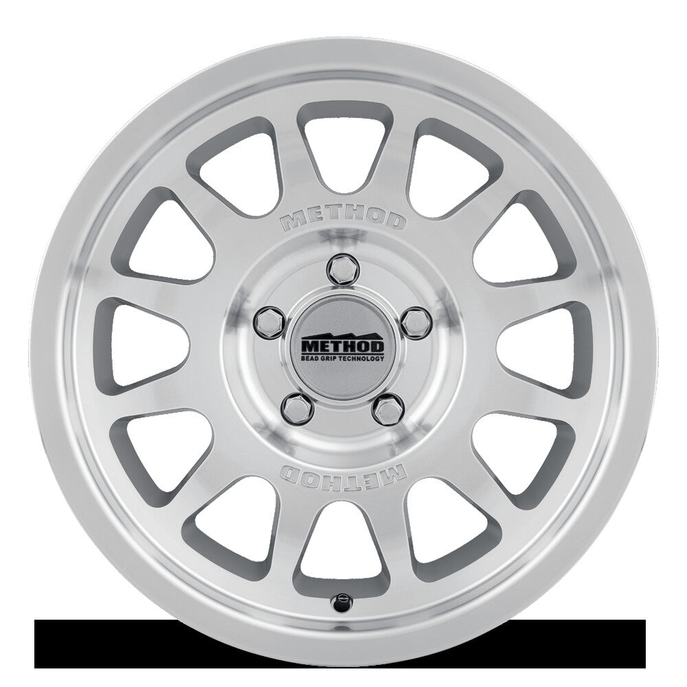 MR703 Bead Grip, 17x8.5, 0mm Offset, 5x5, 71.5mm Centerbore, Machined Clear Coat, Method Race Wheels