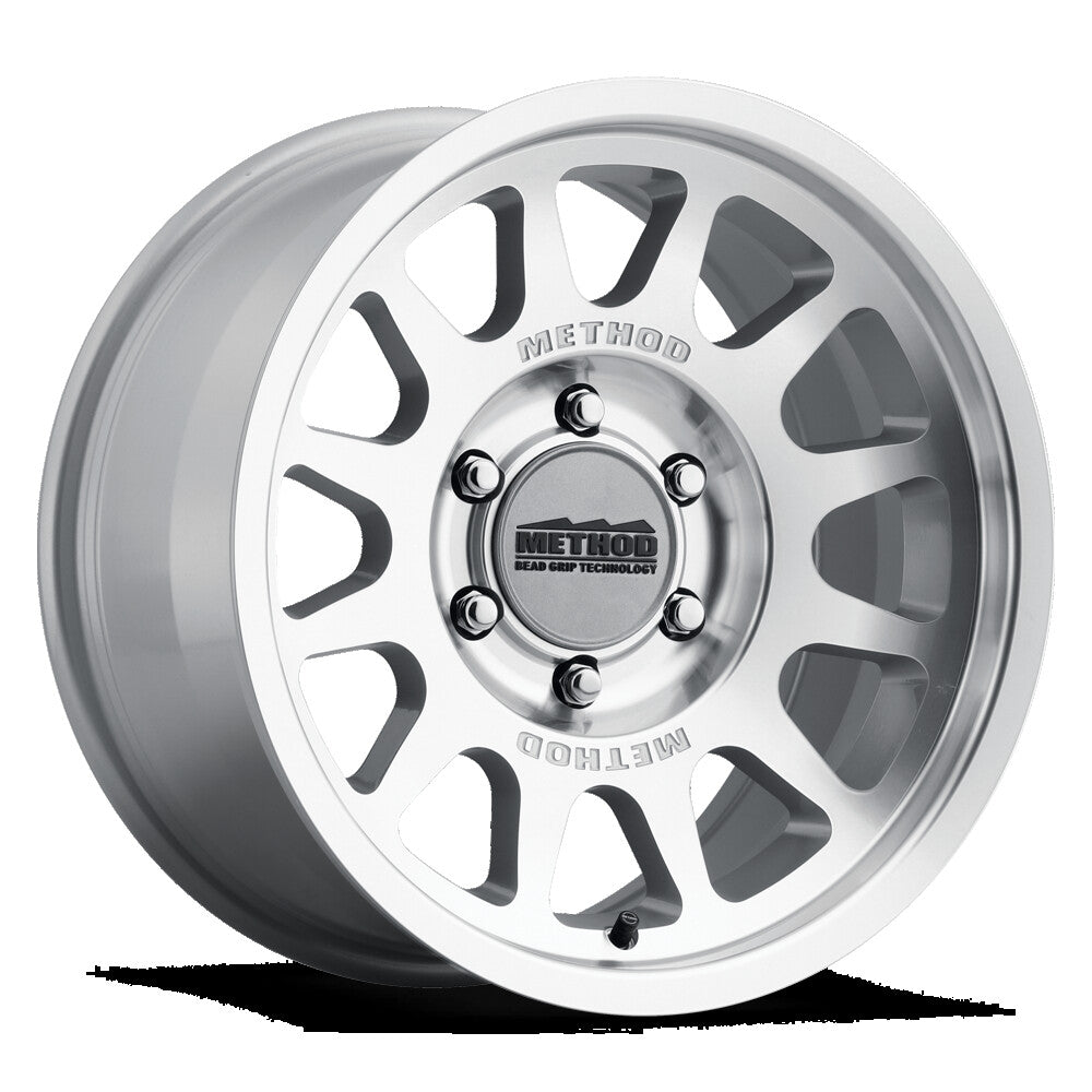 MR703 Bead Grip, 17x8.5, 0mm Offset, 6x5.5, 106.25mm Centerbore, Machined Clear Coat, Method Race Wheels