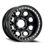 Aluminum Wheels 17x8 Rock 8 RT81 Gloss Black Beadlock Offset 8 on 165.1 Bolt Pattern 130.81 Bore Raceline