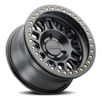 Aluminum Wheels 17x9 Ryno Cast Beadlock RT951B Satin Black Black Beadlock Ring -12 Offset 8 on 165.1 Bolt Pattern 130.81 Bore Raceline