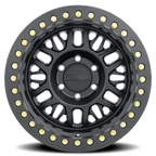 Aluminum Wheels 17x9 Ryno Cast Beadlock RT951B Satin Black Black Beadlock Ring -12 Offset 8 on 165.1 Bolt Pattern 130.81 Bore Raceline
