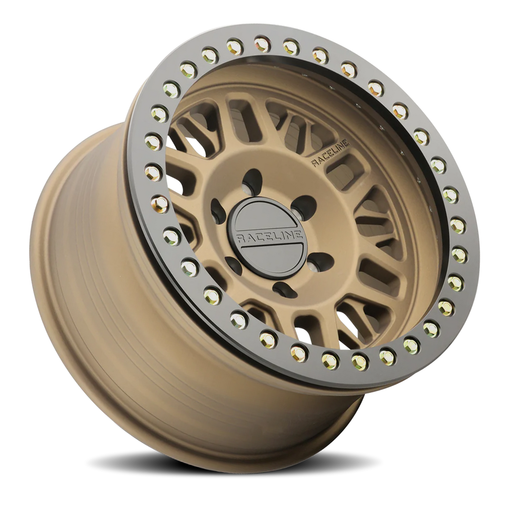 Aluminum Wheels 17x9 Ryno Cast Beadlock RT951BZ Textured Matte Bronze Black Beadlock Ring -12 Offset 5 on 127 Bolt Pattern 83.82 Bore Raceline
