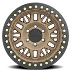 Aluminum Wheels 17x9 Ryno Cast Beadlock RT951BZ Textured Matte Bronze Black Beadlock Ring -12 Offset 5 on 127 Bolt Pattern 83.82 Bore Raceline