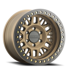 Aluminum Wheels 17x9 Ryno Cast Beadlock RT951BZ Textured Matte Bronze Black Beadlock Ring -38 Offset 8 on 165.1 Bolt Pattern 130.8 Bore Raceline