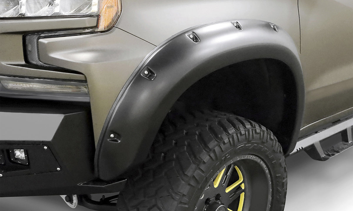 Rivet Style Fender Flare Set Front, Smooth, 2-Piece Set 2019-2026 Sierra 1500 Lund