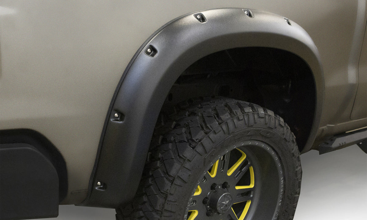 Rivet Style Fender Flare Set Rear, Textured, 2-Piece Set 2019-2026 Sierra 1500 Lund