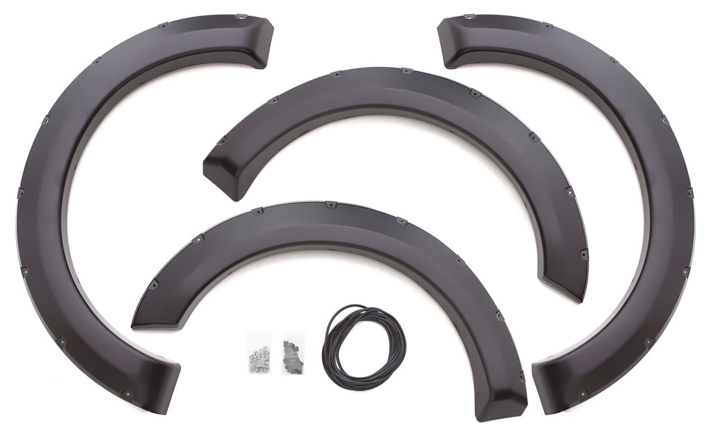 Rivet Style Fender Flare Set Front and Rear, Textured, 4-Piece Set 2019-2022 Ford Ranger 61.0 Bed Lund