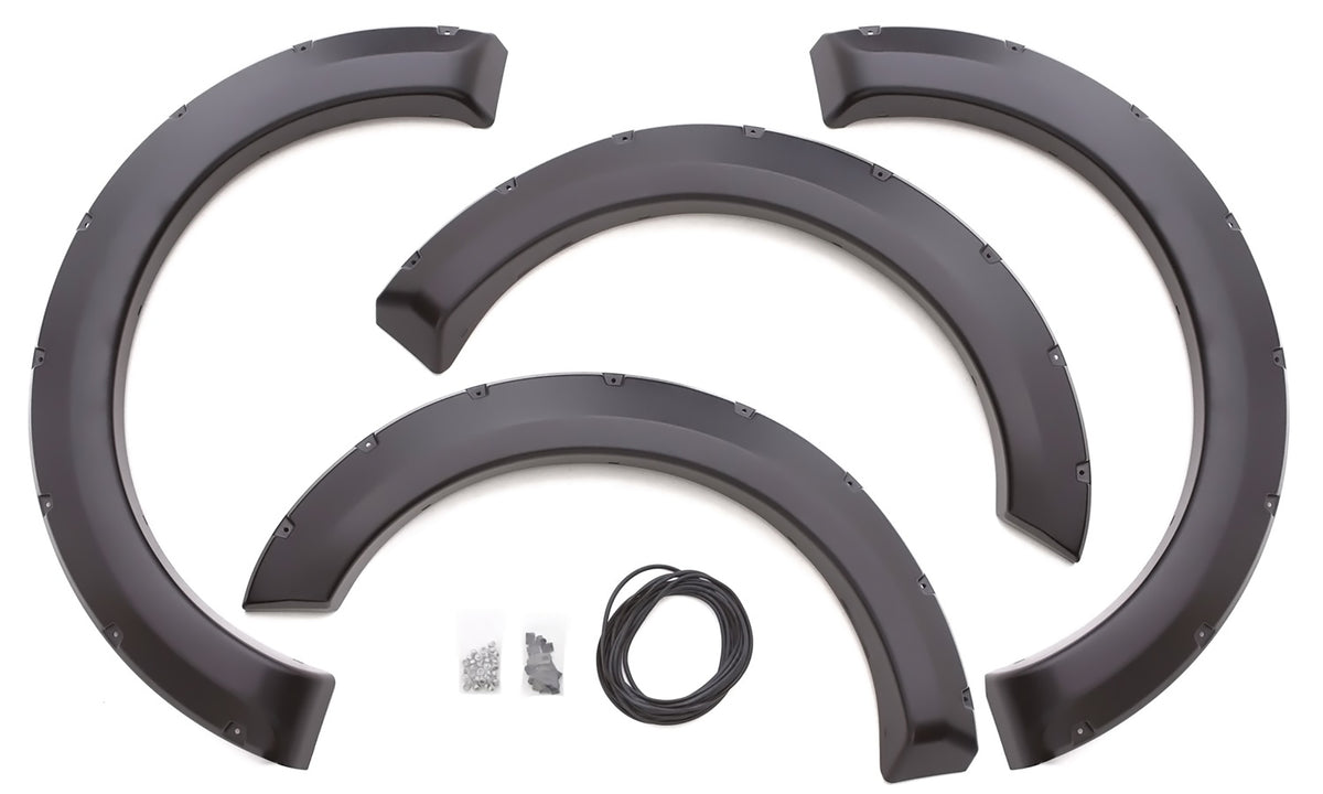 Rivet Style Fender Flare Set Front and Rear, Textured, 4-Piece Set 2019-2022 Ford Ranger 61.0 Bed Lund