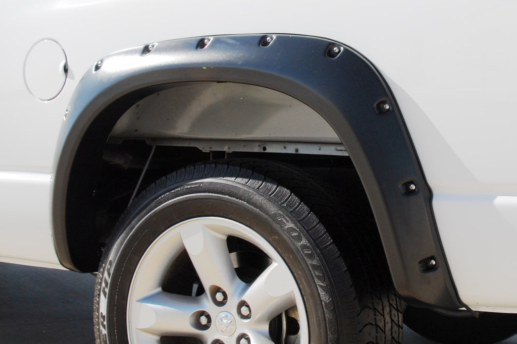 Rivet Style Fender Flare Set Front and Rear, Smooth, 4-Piece Set 2019-2024 Ram 2500/3500 Lund