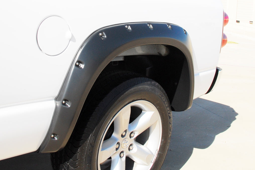 Rivet Style Fender Flare Set Front and Rear, Smooth, 4-Piece Set 2019-2024 Ram 2500/3500 Lund