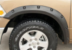 Rivet Style Fender Flare Set Front, Textured, 2-Piece Set 2009-2018 Dodge Ram 1500 Lund
