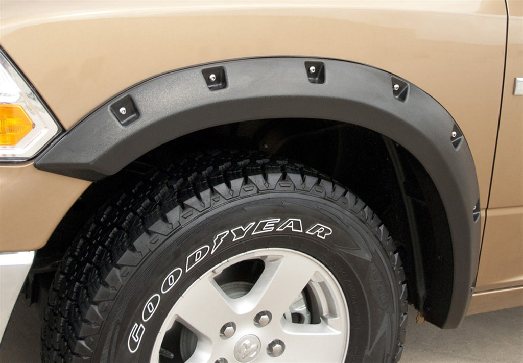 Rivet Style Fender Flare Set Front and Rear, Textured, 4-Piece Set 2009-2023 Dodge Ram 1500 Lund