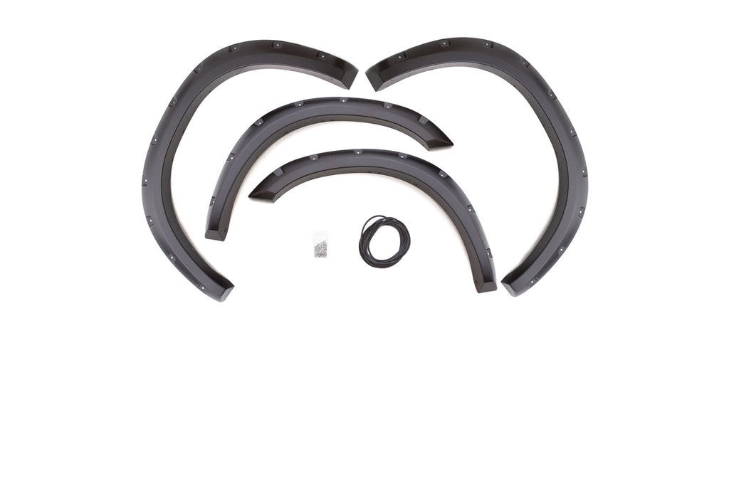 Rivet Style Fender Flare Set Front and Rear, Textured, 4-Piece Set 2009-2023 Dodge Ram 1500 Lund